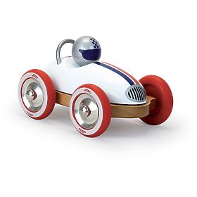 Vilac Voiture en bois Roadster vintage blanche, Vilac