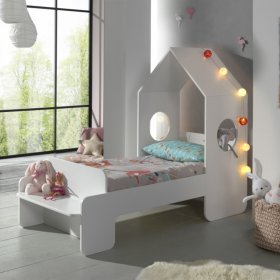 Lit maison Casami - blanc, VIPACK FURNITURE