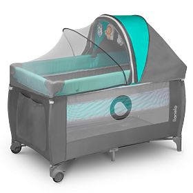 Lit de voyage Sven Plus - turquoise-gris