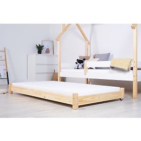 Lit gigogne Vario avec matelas en mousse - naturel