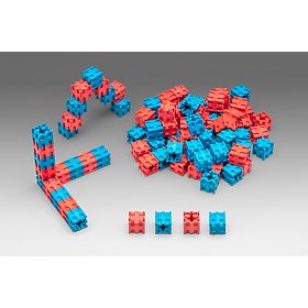 Wissner Cubes rouges et bleus 100 pcs