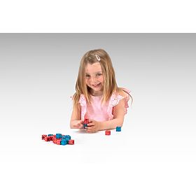 Wissner Cubes rouges et bleus 100 pcs