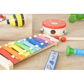 Xylophonique - Ensemble de 7 instruments de musique en bois, Ourbaby