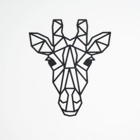 Tableau géométrique en bois - Girafe - différentes couleurs